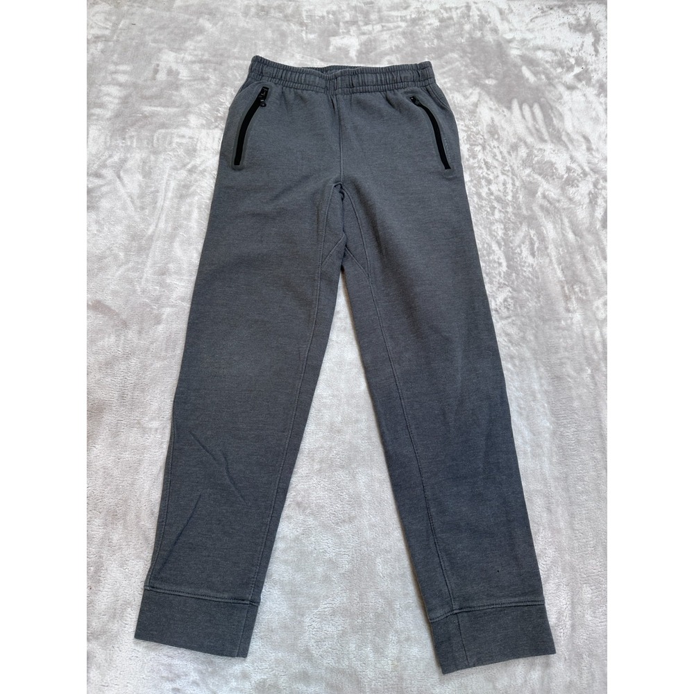 Old Navy Active Jogger Boys Size Large (10/12) Black Zip Pockets Drawstring EUC